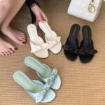 Satin Bow Mules