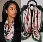 Floral Print Silk Scarf - Image 3