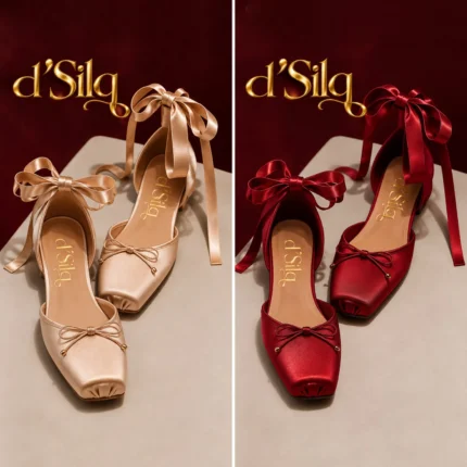 Satin Ribbon Pumps